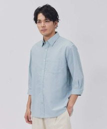 【BACK NUMBER】サラサラリネン混7分袖シャツ