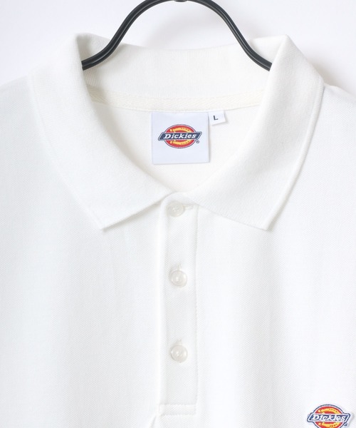 Dickies（ディッキーズ）の「Dickies/ディッキーズ オーバーサイズ カノコ ミニロゴワッペン ワンポイント刺繍 半袖ポロシャツ/レディース メンズ（ポロシャツ・メンズ・ブラック/ネイビー/ホワイト/グリーン・XL/M/L）」の10枚目の写真