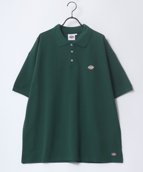 Dickies（ディッキーズ）の「Dickies/ディッキーズ オーバーサイズ カノコ ミニロゴワッペン ワンポイント刺繍 半袖ポロシャツ/レディース メンズ（ポロシャツ・メンズ・ブラック/ネイビー/ホワイト/グリーン・XL/M/L）」の7枚目の写真