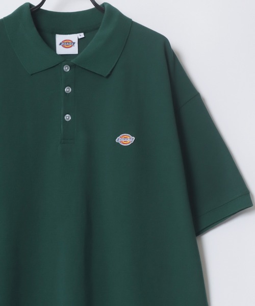 Dickies（ディッキーズ）の「Dickies/ディッキーズ オーバーサイズ カノコ ミニロゴワッペン ワンポイント刺繍 半袖ポロシャツ/レディース メンズ（ポロシャツ・メンズ・ブラック/ネイビー/ホワイト/グリーン・XL/M/L）」の18枚目の写真