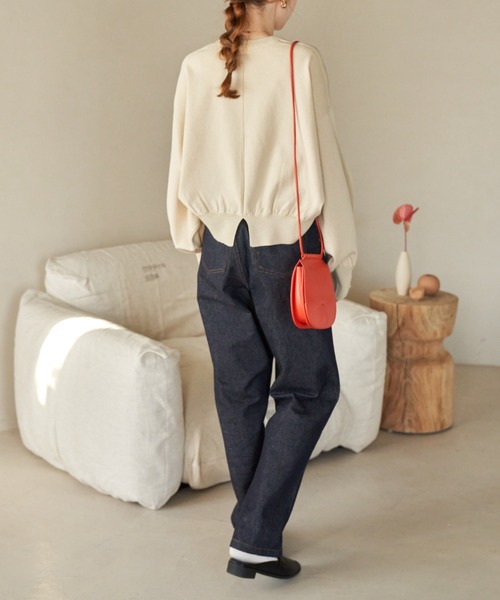 hinari（ヒナリ）の「袖スリットニットプルオーバー（ニット/セーター・レディース・ベージュ/ネイビー/アイボリー/ピンク・FREE）」の21枚目の写真