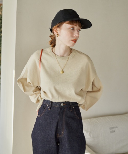 hinari（ヒナリ）の「袖スリットニットプルオーバー（ニット/セーター・レディース・ベージュ/ネイビー/アイボリー/ピンク・FREE）」の20枚目の写真