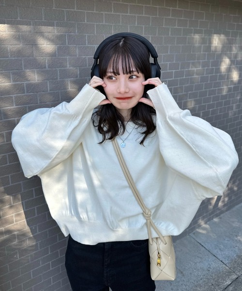 hinari（ヒナリ）の「袖スリットニットプルオーバー（ニット/セーター・レディース・ベージュ/ネイビー/アイボリー/ピンク・FREE）」の16枚目の写真