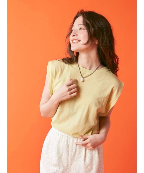 Ungrid（アングリッド）の「ウォッシュカラータンクトップ（タンクトップ・レディース・ピンク/イエロー/オフホワイト/チャコールグレー・FREE）」の5枚目の写真