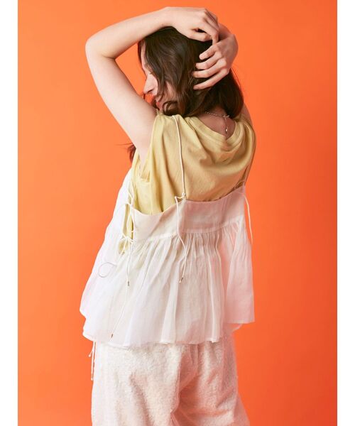 Ungrid（アングリッド）の「ウォッシュカラータンクトップ（タンクトップ・レディース・ピンク/イエロー/オフホワイト/チャコールグレー・FREE）」の18枚目の写真