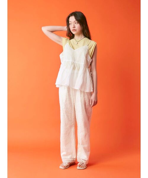 Ungrid（アングリッド）の「ウォッシュカラータンクトップ（タンクトップ・レディース・ピンク/イエロー/オフホワイト/チャコールグレー・FREE）」の10枚目の写真