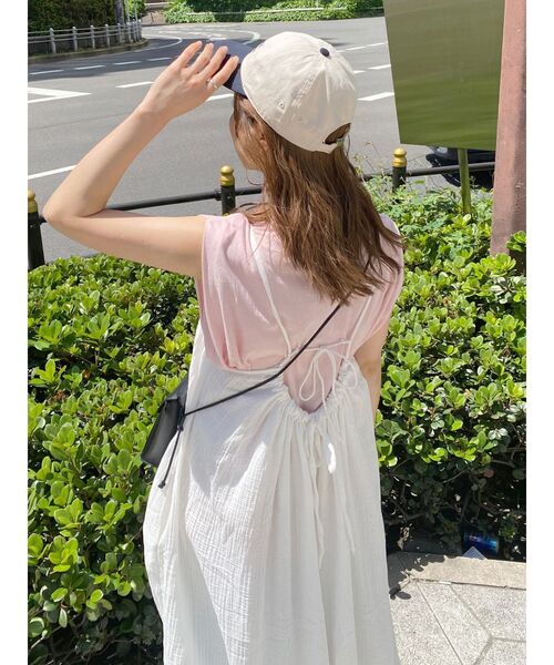 Ungrid（アングリッド）の「ウォッシュカラータンクトップ（タンクトップ・レディース・ピンク/イエロー/オフホワイト/チャコールグレー・FREE）」の20枚目の写真