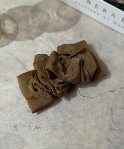 apres jour clair（アプレジュールクレア）の「【apres jour clair×ARIAZ】シアーヘアクリップ（バレッタ/ヘアクリップ・レディース・アイボリー/ダークブラウン/イエロー系その他/グレイッシュベージュ/ブラック/ピンクベージュ・FREE）」の15枚目の写真