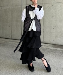 LVEU. | 【IMOKO × LVEU.】Asymmetry pleated tiered skirt / アシンメトリープリーツティアードスカート(スカート)