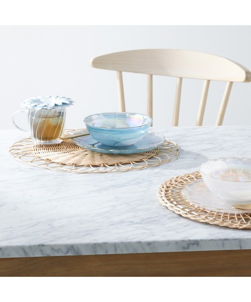 Francfranc（フランフラン）の「マーブル ガラスプレート M ブルー