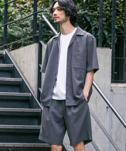 URBAN RESEARCH（アーバンリサーチ）の「『セットアップ対応』『吸水速乾』ドライメランジショートスリーブシャツ（シャツ/ブラウス・メンズ・ベージュ/ブラック/チャコールグレー・SMALL/MEDIUM/LARGE）」の7枚目の写真