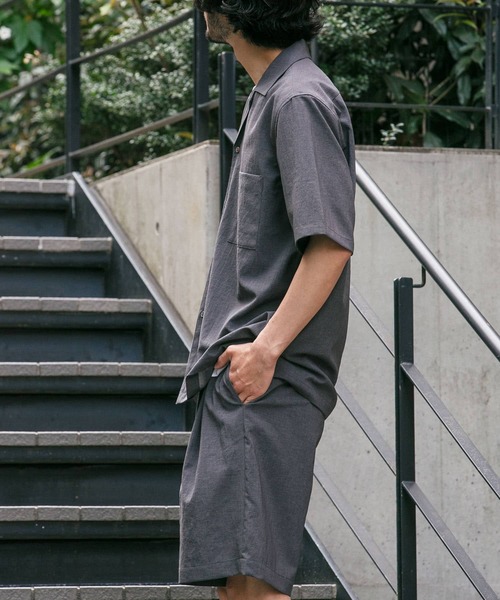 URBAN RESEARCH（アーバンリサーチ）の「『セットアップ対応』『吸水速乾』ドライメランジショートスリーブシャツ（シャツ/ブラウス・メンズ・ベージュ/ブラック/チャコールグレー・SMALL/MEDIUM/LARGE）」の8枚目の写真