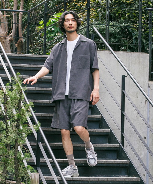 URBAN RESEARCH（アーバンリサーチ）の「『セットアップ対応』『吸水速乾』ドライメランジショートスリーブシャツ（シャツ/ブラウス・メンズ・ベージュ/ブラック/チャコールグレー・SMALL/MEDIUM/LARGE）」の10枚目の写真