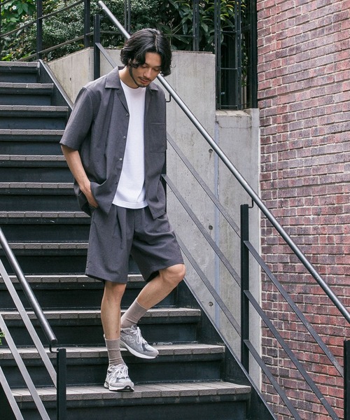 URBAN RESEARCH（アーバンリサーチ）の「『セットアップ対応』『吸水速乾』ドライメランジショートスリーブシャツ（シャツ/ブラウス・メンズ・ベージュ/ブラック/チャコールグレー・SMALL/MEDIUM/LARGE）」の11枚目の写真