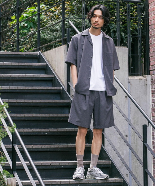 URBAN RESEARCH（アーバンリサーチ）の「『セットアップ対応』『吸水速乾』ドライメランジショートスリーブシャツ（シャツ/ブラウス・メンズ・ベージュ/ブラック/チャコールグレー・SMALL/MEDIUM/LARGE）」の14枚目の写真