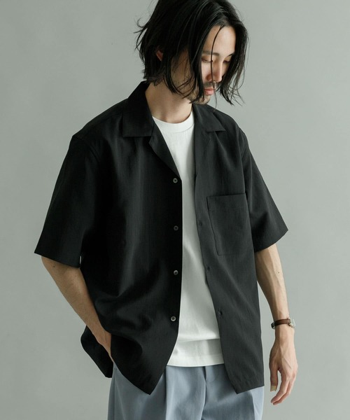 URBAN RESEARCH（アーバンリサーチ）の「『セットアップ対応』『吸水速乾』ドライメランジショートスリーブシャツ（シャツ/ブラウス・メンズ・ベージュ/ブラック/チャコールグレー・SMALL/MEDIUM/LARGE）」の19枚目の写真