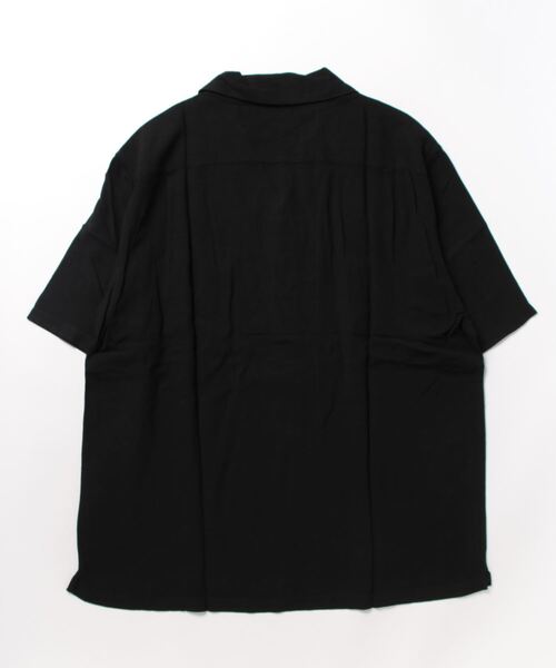 BACK NUMBER(バックナンバー)の「【BACK NUMBER】レーヨン麻半袖シャツ(シャツ/ブラウス・メンズ・オレンジ/ブラック/オフホワイト・L/M/XL)」の4枚目の写真