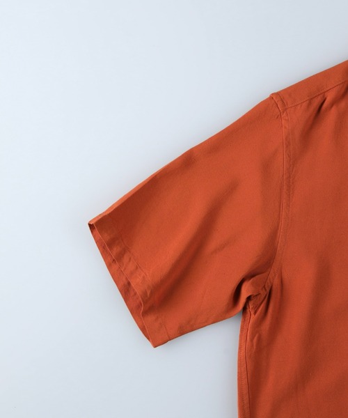 BACK NUMBER(バックナンバー)の「【BACK NUMBER】レーヨン麻半袖シャツ(シャツ/ブラウス・メンズ・オレンジ/ブラック/オフホワイト・L/M/XL)」の7枚目の写真