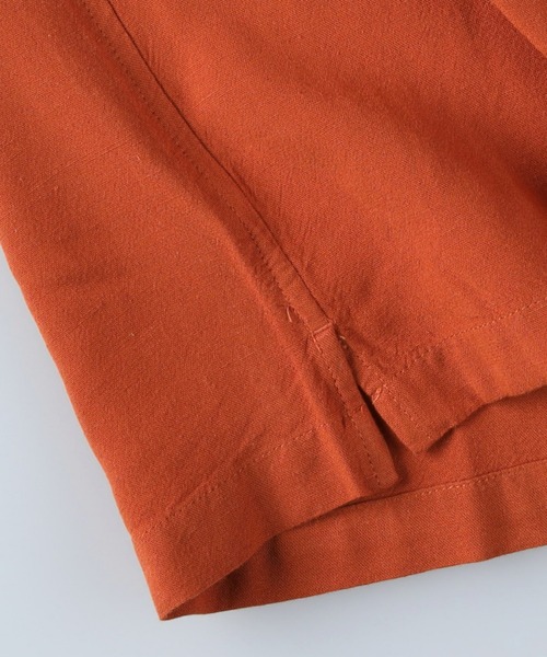 BACK NUMBER(バックナンバー)の「【BACK NUMBER】レーヨン麻半袖シャツ(シャツ/ブラウス・メンズ・オレンジ/ブラック/オフホワイト・L/M/XL)」の6枚目の写真