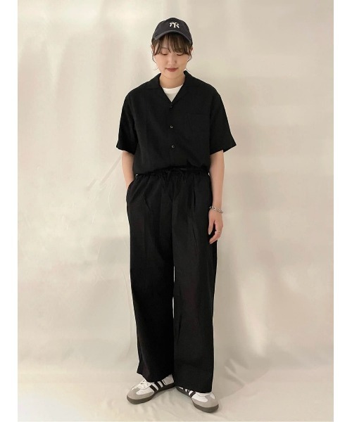 BACK NUMBER(バックナンバー)の「【BACK NUMBER】レーヨン麻半袖シャツ(シャツ/ブラウス・メンズ・オレンジ/ブラック/オフホワイト・L/M/XL)」の17枚目の写真