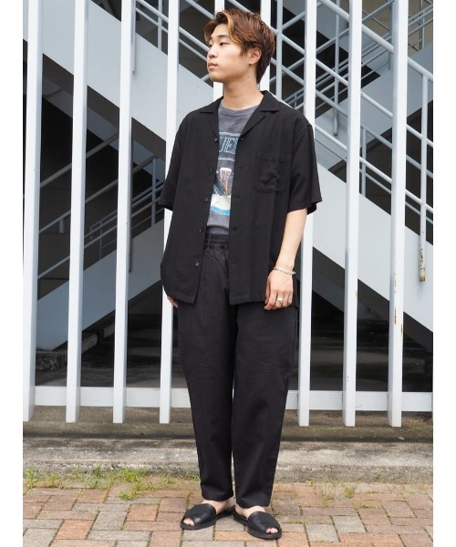 BACK NUMBER(バックナンバー)の「【BACK NUMBER】レーヨン麻半袖シャツ(シャツ/ブラウス・メンズ・オレンジ/ブラック/オフホワイト・L/M/XL)」の20枚目の写真