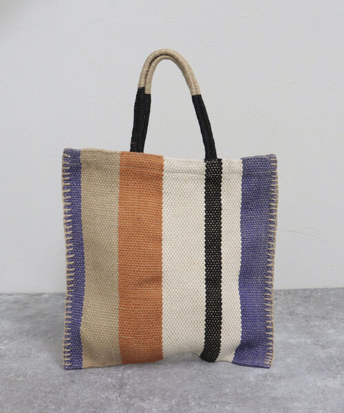 fredy emue（フレディエミュ）の「【TARANGO/タランゴ】 ジュートスクエアフラットトート（トートバッグ・レディース・グリーン系その他/ブルー系その他・FREE）」の7枚目の写真