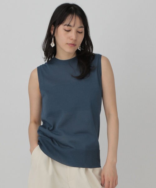 Chaos（カオス）の「Chaos(カオス)/ベルティカノースリーブニット（ニット/セーター・レディース・ブラック/クリーム/ブルー・FREE）」の3枚目の写真