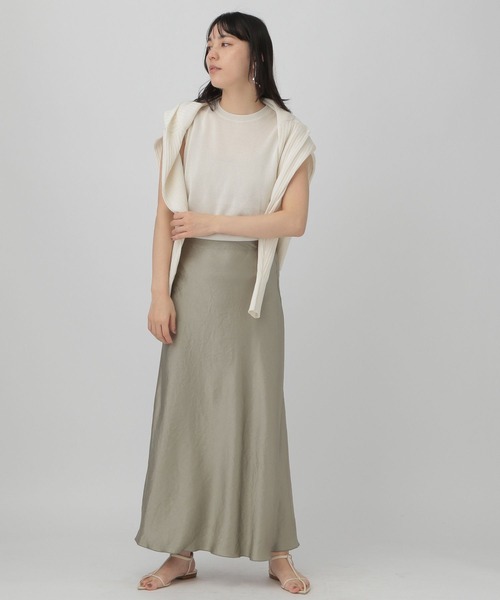 Chaos（カオス）の「Chaos(カオス)/ベルティカノースリーブニット（ニット/セーター・レディース・ブラック/クリーム/ブルー・FREE）」の7枚目の写真