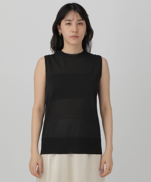 Chaos（カオス）の「Chaos(カオス)/ベルティカノースリーブニット（ニット/セーター・レディース・ブラック/クリーム/ブルー・FREE）」の14枚目の写真