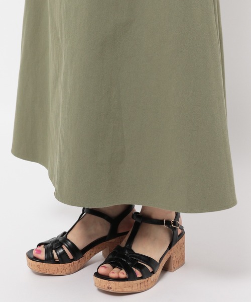 mysty woman（ミスティウーマン）の「バックレースアップスカート 906410（スカート・レディース・ライトグリーン/アイボリー/チャコールグレー・FREE）」の12枚目の写真