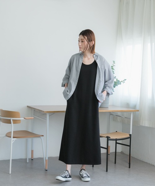 FORK&SPOON(フォークアンドスプーン)の「FORK&SPOON タンクトップワンピース(ワンピース・レディース・カーキ/ブラック/オレンジ系その他・1/2)」の21枚目の写真