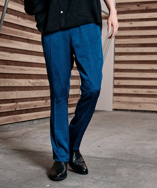 NO ID.(ノーアイディ)の「【NO ID.】Wrinkle Flare Pants / リンクル フレア パンツ(その他パンツ・メンズ・サックスブルー/ブラック/ブルーグリーン/ライトブラウン・1/2)」の4枚目の写真