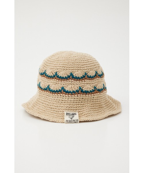 RODEO CROWNS WIDE BOWL(ロデオクラウンズワイドボウル)の「Ryu Ambe Knit HAT(ハット・レディース・ベージュ/ライトグリーン/ブラック・FREE)」の6枚目の写真