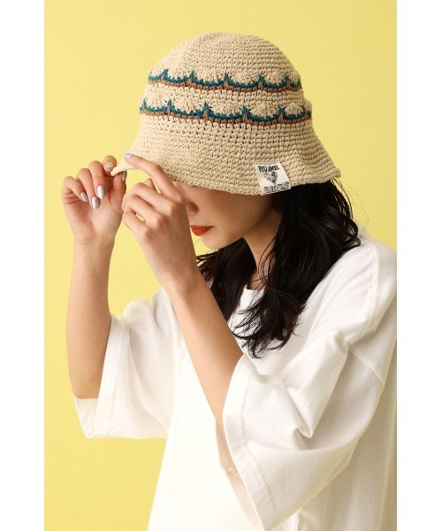 RODEO CROWNS WIDE BOWL(ロデオクラウンズワイドボウル)の「Ryu Ambe Knit HAT(ハット・レディース・ベージュ/ライトグリーン/ブラック・FREE)」の11枚目の写真