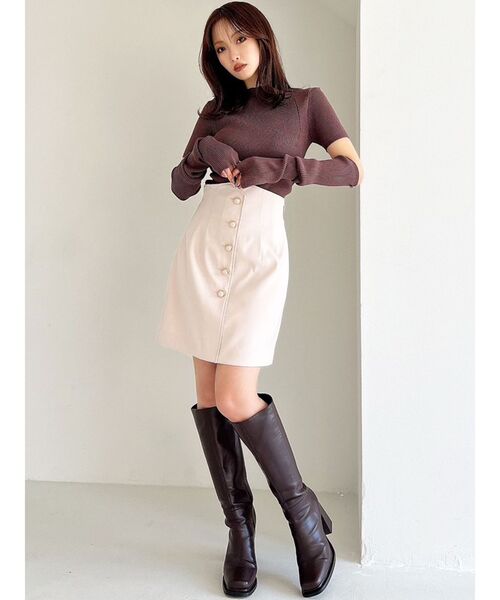 RESEXXY（リゼクシー）の「アームウォーマーニット（ニット/セーター・レディース・ブルー/アイボリー/ブラック/ブラウン・FREE）」の8枚目の写真