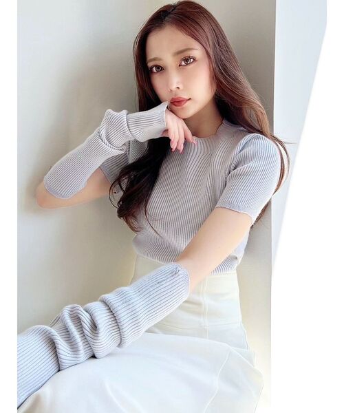 RESEXXY（リゼクシー）の「アームウォーマーニット（ニット/セーター・レディース・ブルー/アイボリー/ブラック/ブラウン・FREE）」の15枚目の写真