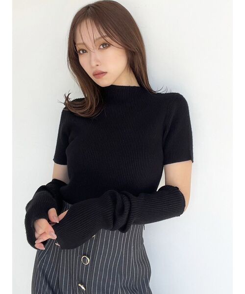 RESEXXY（リゼクシー）の「アームウォーマーニット（ニット/セーター・レディース・ブルー/アイボリー/ブラック/ブラウン・FREE）」の19枚目の写真