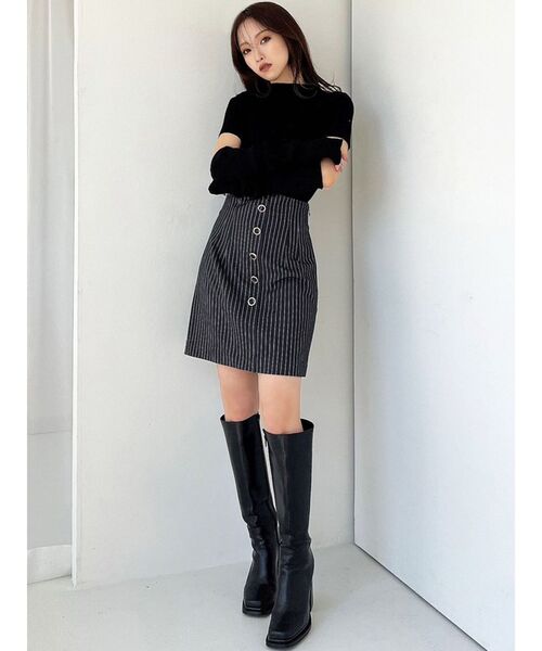 RESEXXY（リゼクシー）の「アームウォーマーニット（ニット/セーター・レディース・ブルー/アイボリー/ブラック/ブラウン・FREE）」の21枚目の写真