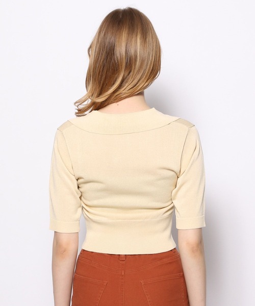 FOREVER 21(フォーエバー トゥエンティーワン)の「ビッグカラーサマーニットカーディガン(カーディガン/ボレロ・レディース・ブラック/ホワイト・SMALL/MEDIUM)」の13枚目の写真