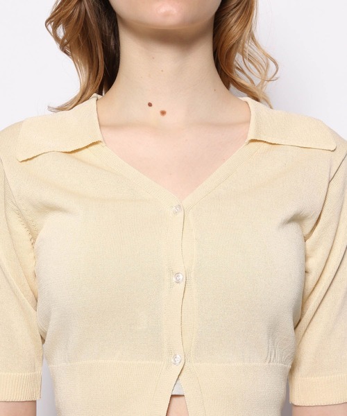 FOREVER 21(フォーエバー トゥエンティーワン)の「ビッグカラーサマーニットカーディガン(カーディガン/ボレロ・レディース・ブラック/ホワイト・SMALL/MEDIUM)」の20枚目の写真