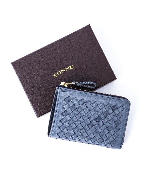 SONNE(ゾンネ)の「【SONNE/ゾンネ】SOM002 HALF FOLD WALLET(財布・メンズ・ネイビー/ブラウン/ブラック・FREE)」の1枚目の写真