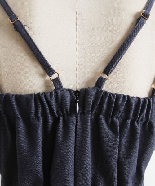 tocco closet(トッコ クローゼット)の「【ZOZO限定】ステッチ入りカットアウトデニムライクキャミワンピース(ワンピース・レディース・インディゴブルー/ブラック・M)」の11枚目の写真