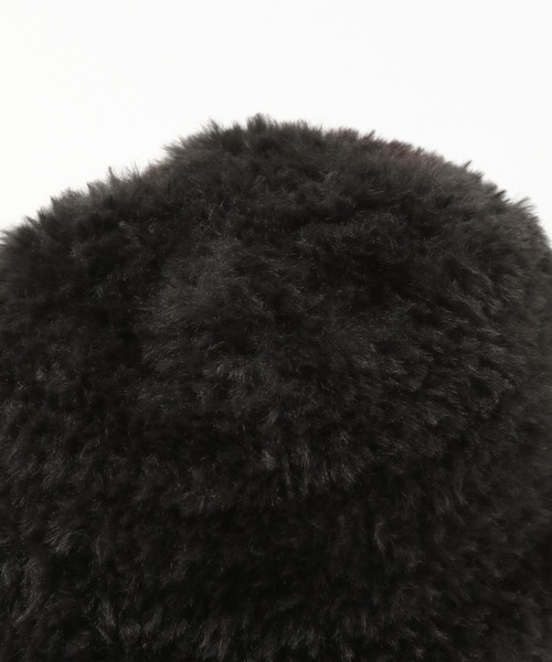 Heather（ヘザー）の「エコファーニットワッチ　967126（ニットキャップ/ビーニー・レディース・ベージュ/ブラック・ONE SIZE）」の10枚目の写真