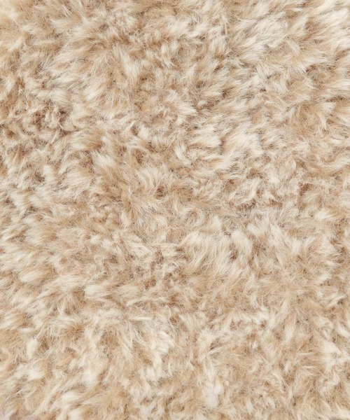 Heather（ヘザー）の「エコファーニットワッチ　967126（ニットキャップ/ビーニー・レディース・ベージュ/ブラック・ONE SIZE）」の5枚目の写真