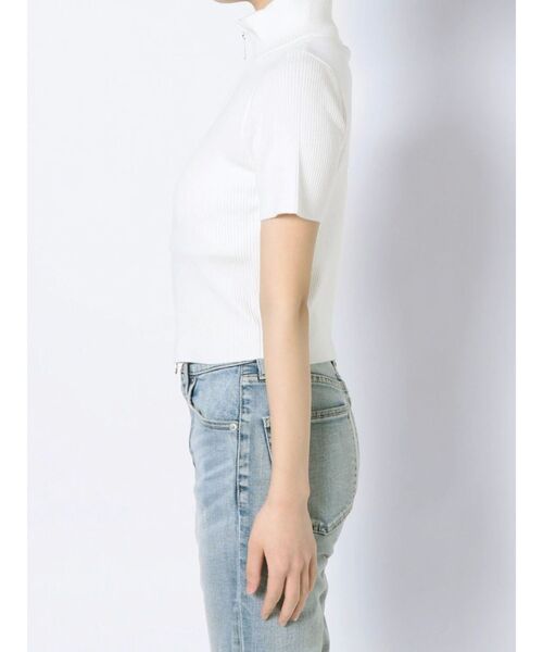 GYDA（ジェイダ）の「GGスライダーダブルファスナーニットトップス（ニット/セーター・レディース・ブラック/オフホワイト/ライトグリーン・FREE）」の14枚目の写真