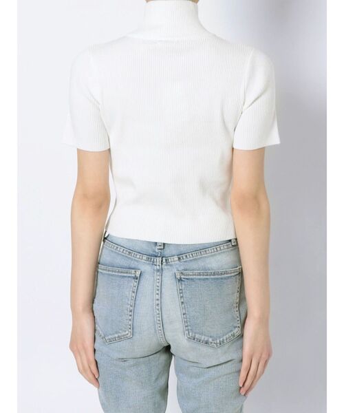 GYDA（ジェイダ）の「GGスライダーダブルファスナーニットトップス（ニット/セーター・レディース・ブラック/オフホワイト/ライトグリーン・FREE）」の15枚目の写真