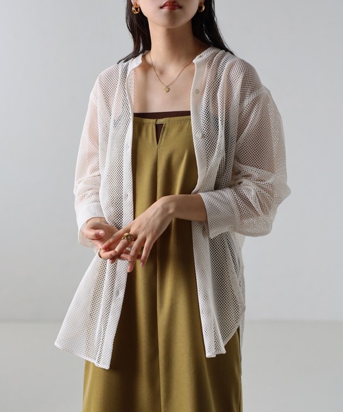 amini(アミニ)の「デザインネックキャミワンピース(Tシャツ/カットソー・レディース・ブラック/ベージュ/オリーブ・MEDIUM)」の11枚目の写真