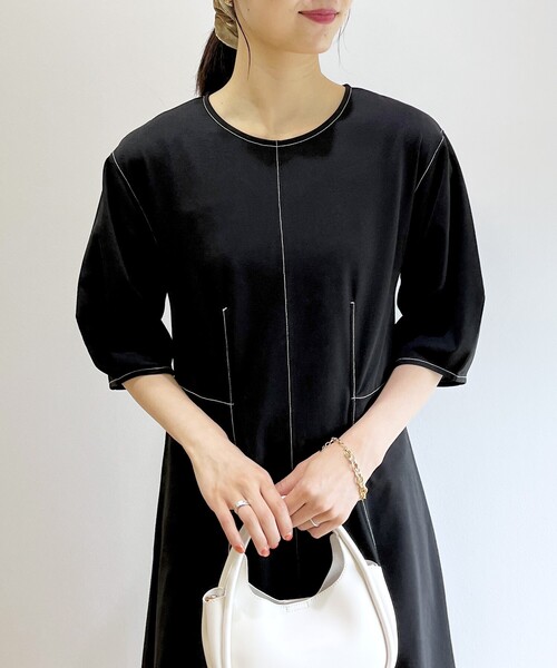 ELLIE ⭐︎ ワンピース 新品未使用タグ付き 50%OFF! スカラ刺繍前開きピンタックワンピース ELLIFE ONLINE SHOP
