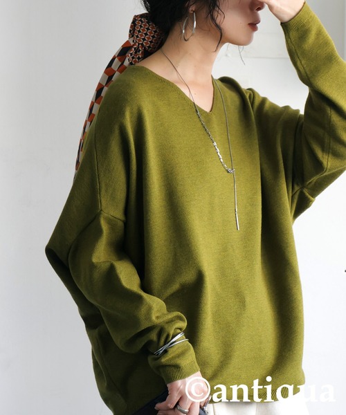 antiqua（アンティカ）の「長袖 無地 ハイゲージニット（ニット/セーター・レディース・レッド/ブルー/杢グレー/マスタード/グリーン/アイボリー/ベージュ系その他/コバルトブルー/ブラック/ネイビー系1/ピンク系その他2/ピンク系その他3/ピンク系その他4/レッド系その他2/レッド系その他3/ネイビー系/ベージュ系その他2/ベージュ系その他3/ブルー系その他2/ブルー系その他3/イエロー系その他2/イエロー系その他3/ホワイト系その他2/ホワイト系その他3/ブラック系その他2/ブラック系その他3/グレー系その他2/グレー系その他3/ブルー系その他/イエロー系その他/ピンク系その他/レッド系その他/オートミール/ホワイト系その他/ブラック系その他/グレー系その他/モスグリーン・FREE）」の18枚目の写真