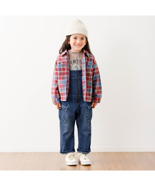 F.O.KIDS(エフオーキッズ)の「オーバーオール(サロペット/オーバーオール・キッズ・ベージュ/インディゴブルー/カーキ・80/140/120/130/150/110/100/90)」の8枚目の写真